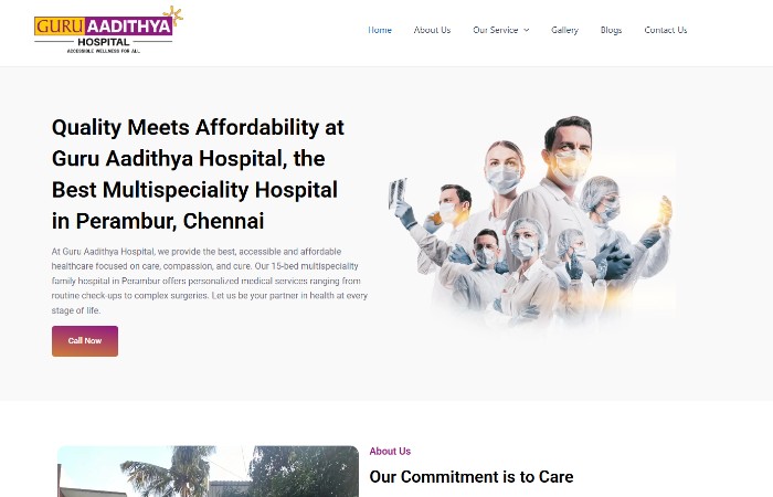 Guru Aadithya Hospital SEO Case Study