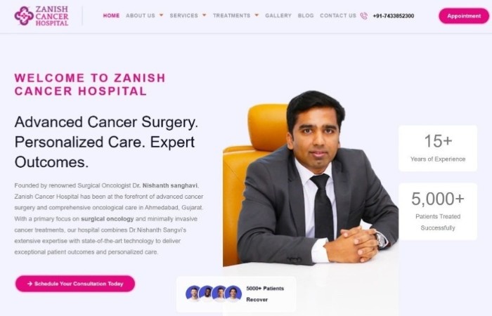 Zanish Cancer Hospital SEO Case Study