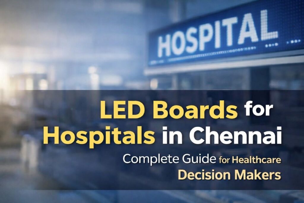 LED Boards for Hospitals in Chennai: Complete Guide for Healthcare Decision Makers