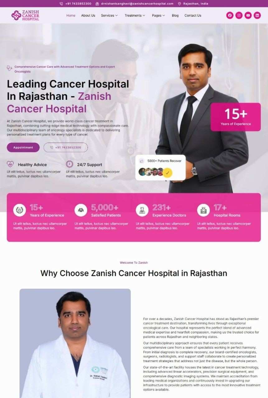 Zanish Cancer Hospital SEO Case Study